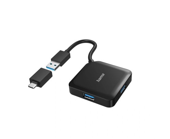 HAMA 200116 USB HUB, 4 PORTY, USB 3.2 GEN 1, USB-C ADAPTER