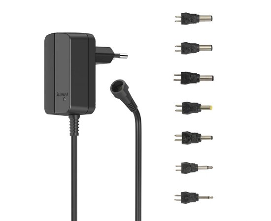 HAMA 223612 UNIVERZALNY SIETOVY NAPAJACI ZDROJ 12 V/600 MA, NASTAVITELNY, 7 KONEKTOROV