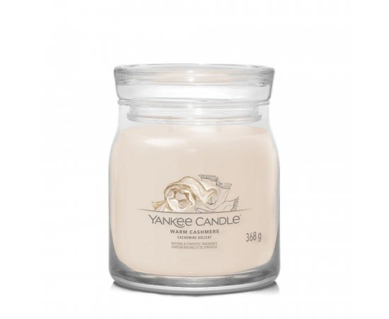 YANKEE CANDLE 1701390E WARM CASHMERE STREDNA SVIECKA SIGNATURE 368G
