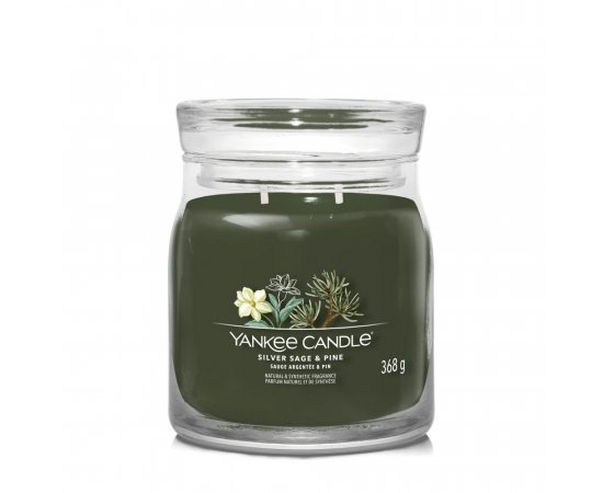 YANKEE CANDLE 1630027E SILVER SAGE &amp; PINE STREDNA SVIECKA SIGNATURE, 368G