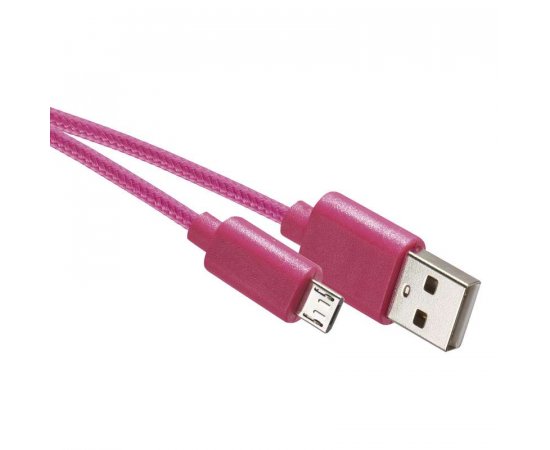 EMOS SM7006P TEXT. KABEL USB 2.0 A/M - MICRO B/M 1M RUZOVY