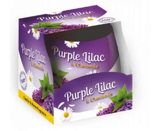 SANTO VONNA SVIECKA V SKLE 100G PURPLE LILAC &amp; CAMOMILE
