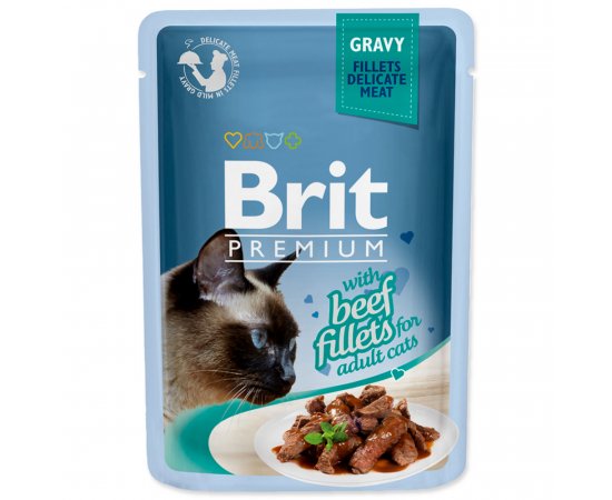 BRIT PREMIUM CAT KAPSICKA DELICATE FILLETS IN GRAVY WITH BEEF 85G (293-111253)