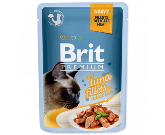 BRIT PREMIUM CAT KAPSICKA DELICATE FILLETS IN GRAVY WITH TUNA 85G (293-111252)
