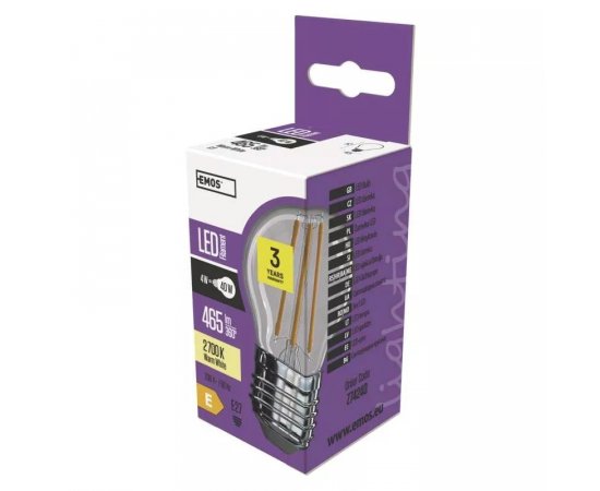 EMOS FILAMENT MINI GLOBE 4W E27 TEPLA BIELA (Z74240)