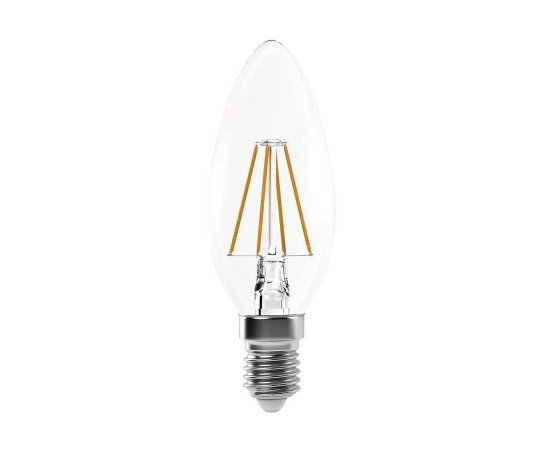 EMOS Z74214 LED ZIAROVKA FILAMENT CANDLE A++ 4W E14 NEUTRALNA BIELA