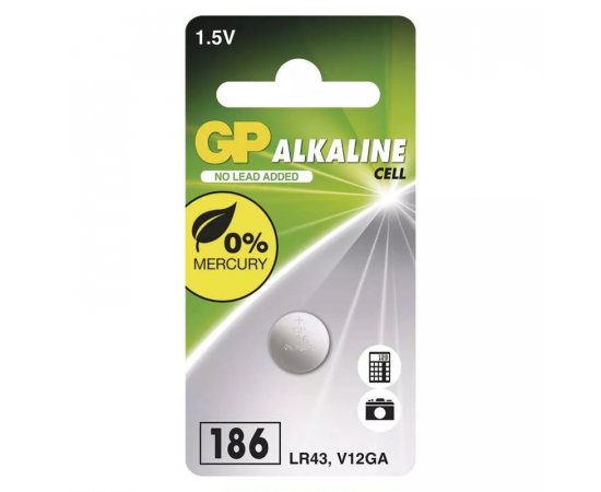 GP B13861 LR43 ALKALICKA GOMBIKOVA BATERIA(186F)