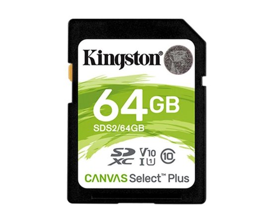 KINGSTON 64GB SDXC CANVAS SELECT PLUS U1 V10 CL10 100MB/S, SDS2/64GB