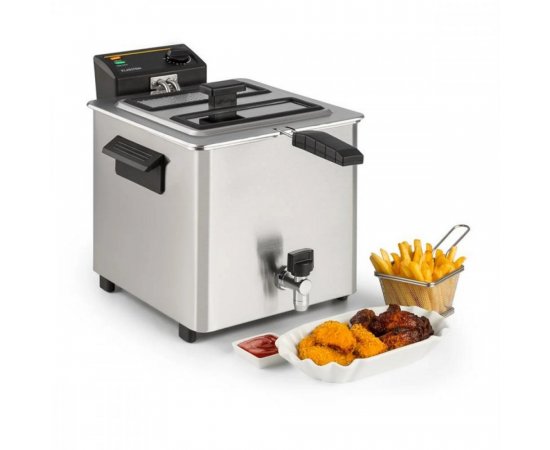 KLARSTEIN FAMILY FRY, FRITEZA, 3000 W, TECHNOLOGIA OIL DRAIN, USLACHTILA OCEL, STRIEBORNA, 10033342