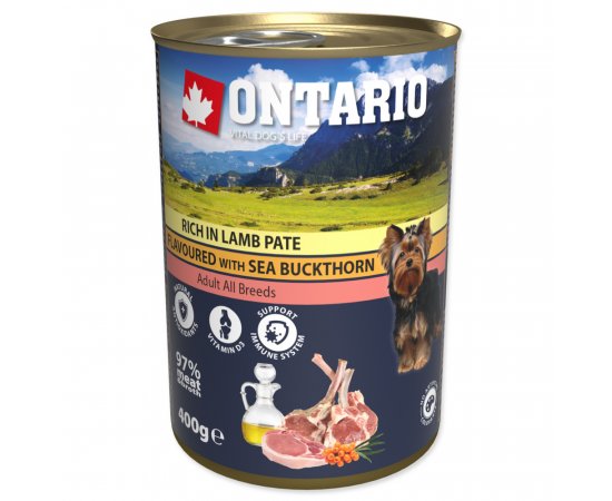 ONTARIO KONZERVA RICH IN LAMB PATE FLAVOURED WITH SEA BUCKTHORN 400G, 214-21162