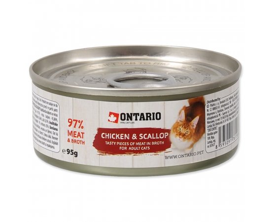 ONTARIO KONZERVA CHICKEN PIECES + SCALLOP 95 G (213-2000)