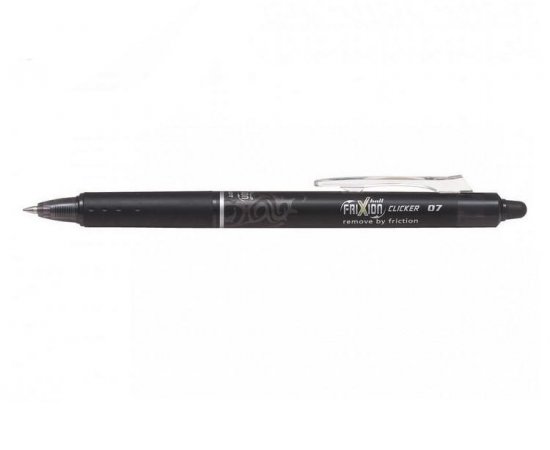 PILOT FRIXION CLICKER M 0,7 MM, CIERNA