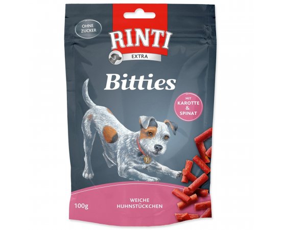 RINTI POCHUTKA EXTRA MINI-BITS KAROTKA + SPENAT 100G (394-91332)