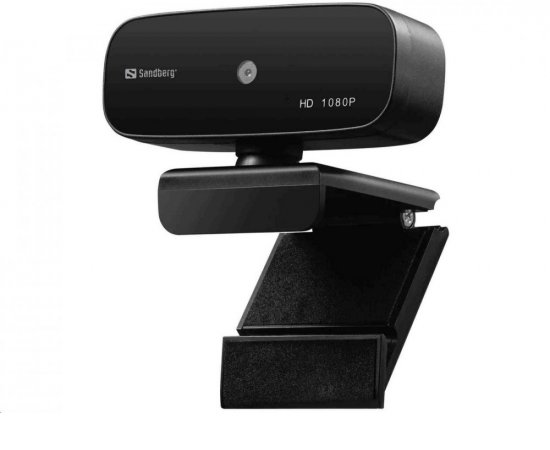 SANDBERG USB WEBCAM AUTOFOCUS 1080P HD, CIERNA