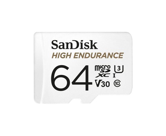SANDISK MICROSDXC HIGH ENDURANCE VIDEO 64 GB C 10 U3 V30, ADAPTER SDSQQNR-064G-GN6IA