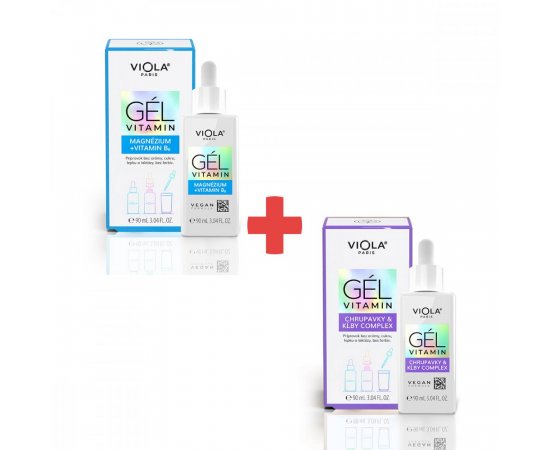 VIOLA GEL VITAMIN MAGNEZIUM + VITAMIN B6 + GEL VITAMIN CHRUPAVKY &amp; KLBY COMPLEX
