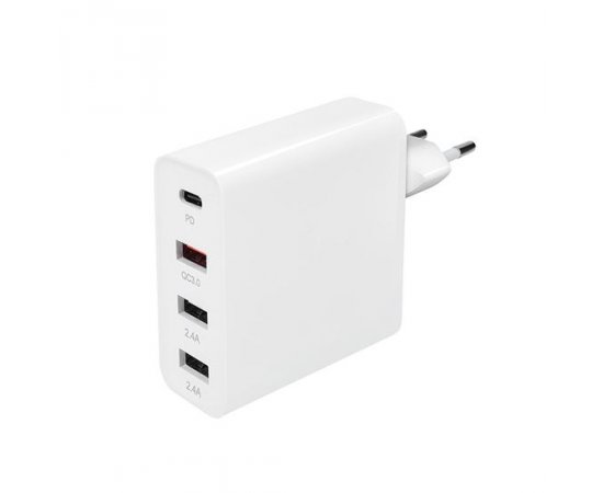 SOLIGHT DC80 ADAPTER 3+1, 48W, QC3.0+PD, 3X USB-A, 1X USB-C