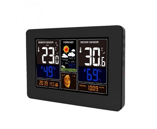 SOLIGHT TE81WIFI METEOSTANICA, APLIKACIA SMART LIFE, TEPLOTA, VLHKOST, TLAK, CIERNA