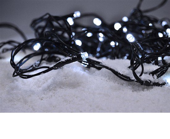 SOLIGHT 1V07-W LED VONKAJSIA VIANOCNA RETAZ, 400 LED, 20 M, 8 FUNKCII, IP44, STUDENA BIELA