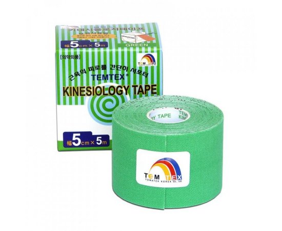 TEMTEX KINESIO TAPE CLASSIC, ZELENA TEJPOVACIA PASKA 5CM X 5M