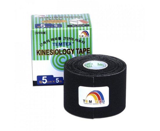 TEMTEX KINESIO TAPE CLASSIC, CIERNA TEJPOVACIA PASKA 5CM X 5M