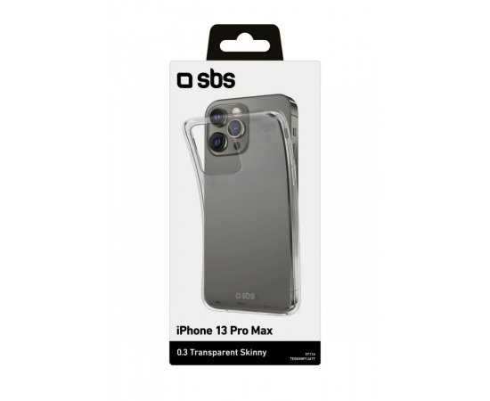 SBS - PUZDRO SKINNY PRE IPHONE 13 PRO MAX, TRANSPARENTNA