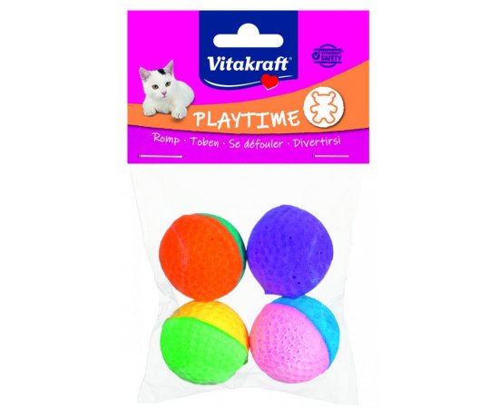 VITAKRAFT HRACKA MAKKE LOPTICKY 4 KS, PRIRODNA GUMA, CCA O 4 CM, 2439888