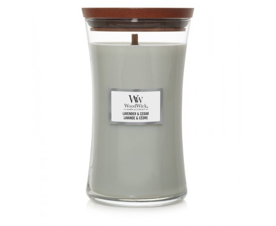 WOODWICK SVIECKA OVALNA VAZA LAVENDER CEDAR 609G, 1666272E