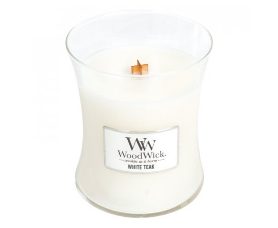 WOODWICK SVIECKA OVALNA VAZA WHITE TEAK 275G, 92039E