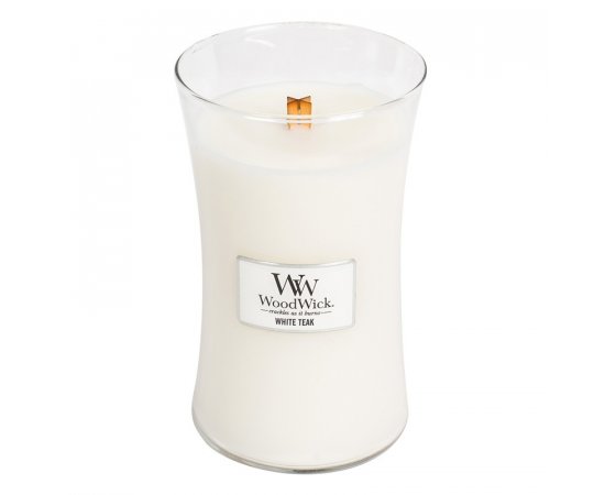 WOODWICK SVIECKA OVALNA VAZA WHITE TEAK 609,5G, 93039E
