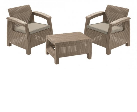 KETER /227630/ SUPRAVA ZAHRADNEHO NABYTKU CORFU WEEKEND CAPPUCCINO + SAND BEIGE