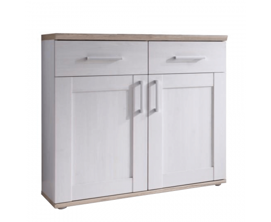 KONDELA Komoda, biela/dub san remo, PROVENSAL