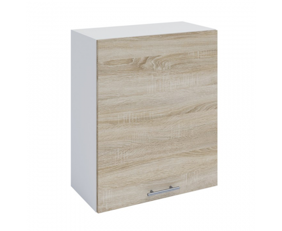 KONDELA Horná skrinka, dub sonoma/biela, ľavá, FABIANA W - 60