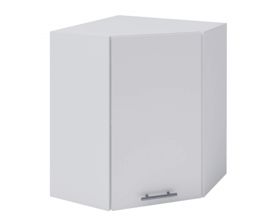 KONDELA Horná rohová skrinka, biela, pravá, FABIANA W - 60N