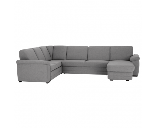 KONDELA Sedacia súprava v tvare U, látka sivá, pravá, BITER U KONDELA Sedacia súprava v tvare U, látka sivá, pravá, BITER U