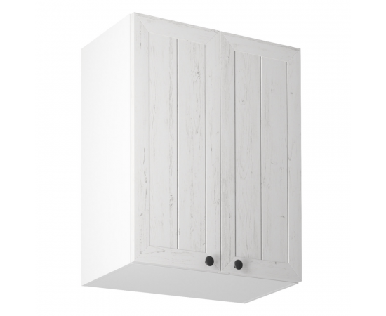 KONDELA Horná skrinka G60, biela/sosna andersen, PROVANCE