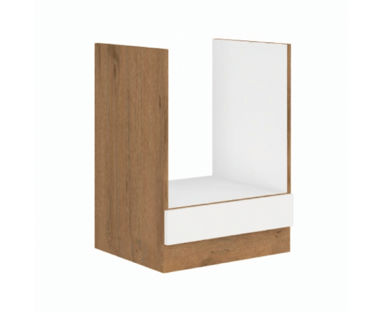 KONDELA Spodná skrinka, biela extra vysoký lesk HG/dub lancelot, VEGA D60 GAZ BB KONDELA Spodná skrinka, biela extra vysoký lesk HG/dub lancelot, VEGA D60 GAZ BB