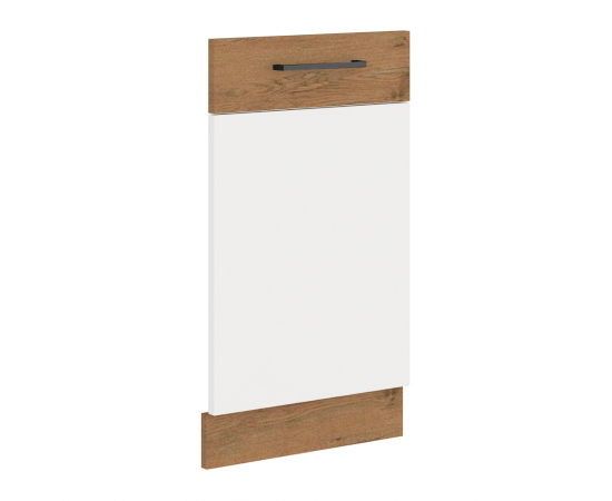 KONDELA Dvierka na vstavanú umývačku riadu, dub lancelot/biela extra vysoký lesk HG, VEGA ZM 713x446 KONDELA Dvierka na vstavanú umývačku riadu, dub lancelot/biela extra vysoký lesk HG, VEGA ZM 713x446