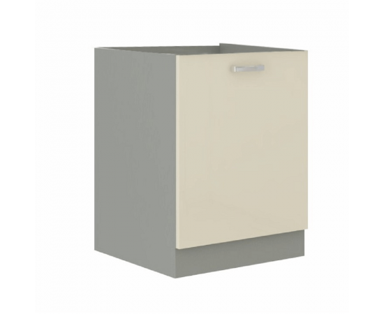 KONDELA Skrinka dolná, krémová extra vysoký lesk/sivá, PRADO 60 D 1F BB KONDELA Skrinka dolná, krémová extra vysoký lesk/sivá, PRADO 60 D 1F BB