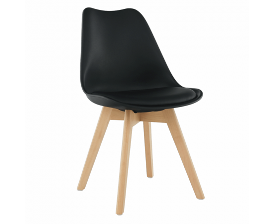 KONDELA Stolička, čierna/buk, BALI 2 NEW KONDELA Stolička, čierna/buk, BALI 2 NEW