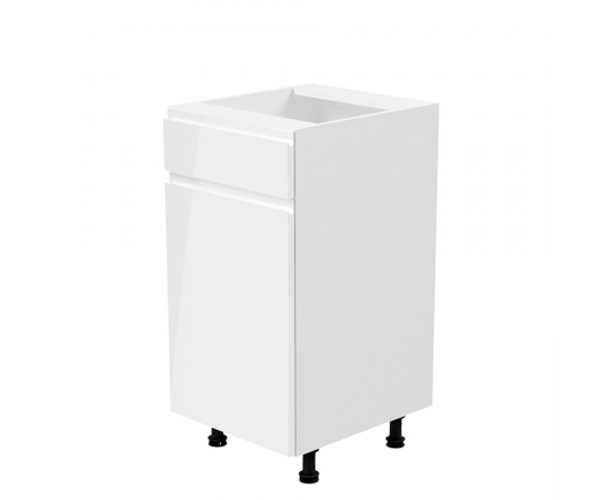 KONDELA Spodná skrinka, biela/biela extra vysoký lesk, ľavá, AURORA D40S1 KONDELA Spodná skrinka, biela/biela extra vysoký lesk, ľavá, AURORA D40S1