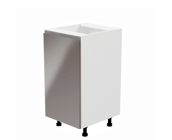 KONDELA Spodná skrinka, biela/sivá extra vysoký lesk, ľavá, AURORA D40 KONDELA Spodná skrinka, biela/sivá extra vysoký lesk, ľavá, AURORA D40
