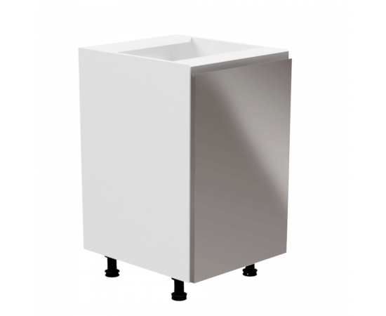 KONDELA Spodná skrinka, biela/sivá extra vysoký lesk, pravá, AURORA D601F KONDELA Spodná skrinka, biela/sivá extra vysoký lesk, pravá, AURORA D601F