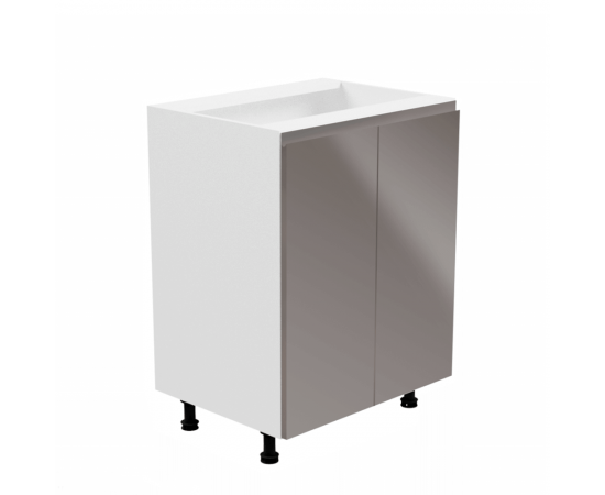 KONDELA Spodná skrinka, biela/sivá extra vysoký lesk, AURORA D602F KONDELA Spodná skrinka, biela/sivá extra vysoký lesk, AURORA D602F