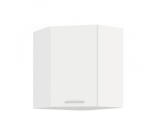 KONDELA Rohová horná skrinka, biela, SPLIT 58x58 GN-72 1F KONDELA Rohová horná skrinka, biela, SPLIT 58x58 GN-72 1F