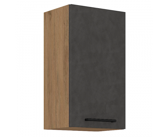 KONDELA Horná skrinka, dub lancelot/sivá matná, VEGA 40 G-72 1F