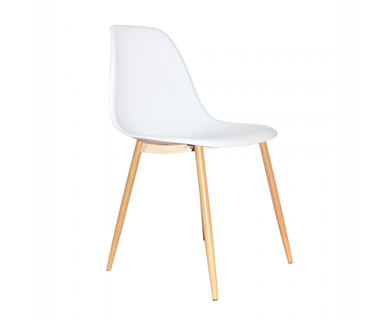 KONDELA Stolička, biela/prírodná, SINTIA