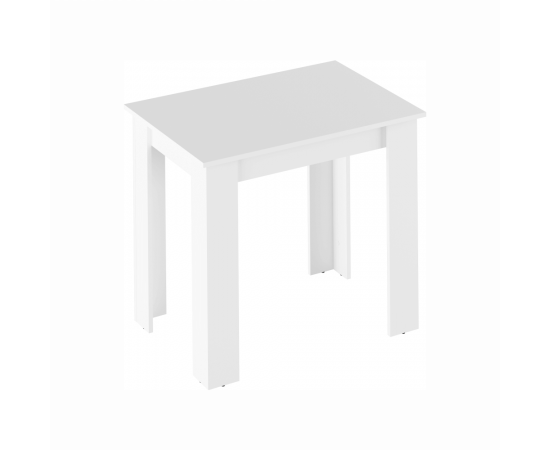 KONDELA Jedálenský stôl, biela, 86x60 cm, TARINIO