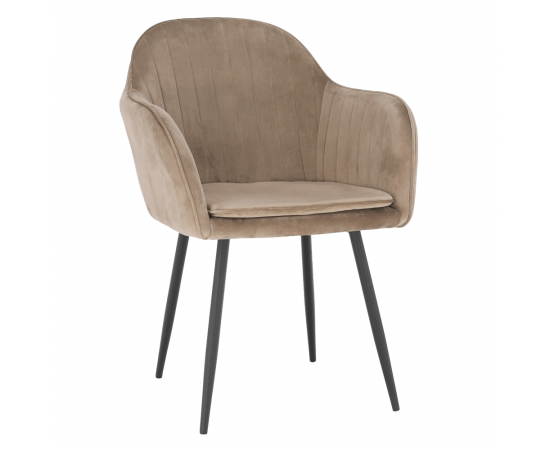 KONDELA Dizajnové kreslo, sivohnedá Taupe Velvet látka, ZIRKON