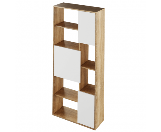 KONDELA Regál, dub sonoma/biela, ULIMI KONDELA Regál, dub sonoma/biela, ULIMI